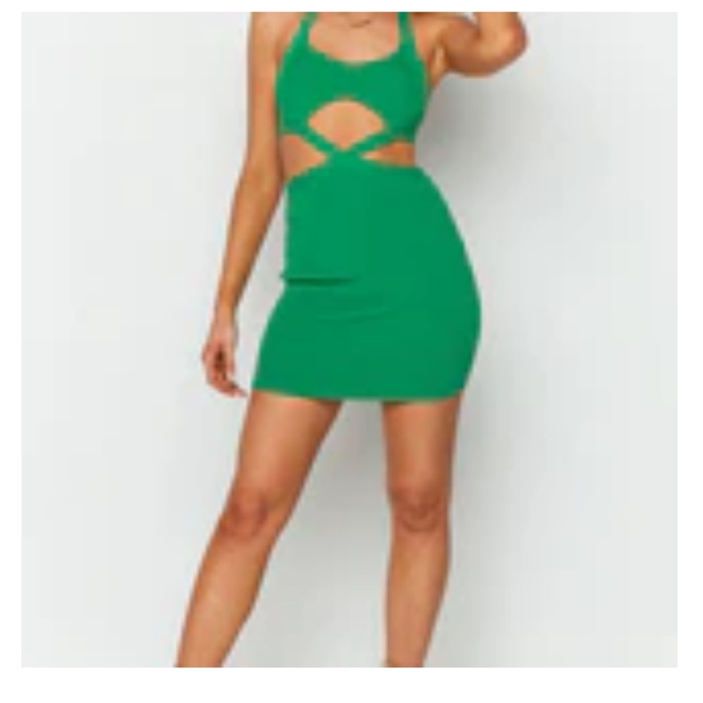 Beginning Boutique Emerald Backless Dress